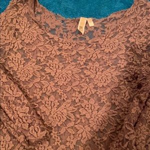 BKE lace see through top